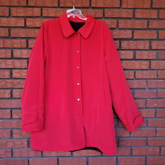 Centigrade Outerwear Reversible Jacket Sz XL Red Black Vintage Classic Car Coat - Picture 2 of 11